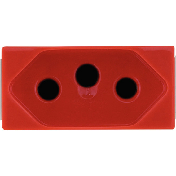 Modulo tomada 20a Vermelho - Tramontina Aria Modulo tomada 20a Vermelho - Tramontina Aria